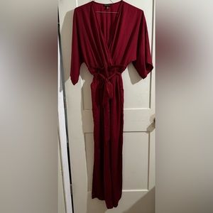 Burgundy jumpsuit